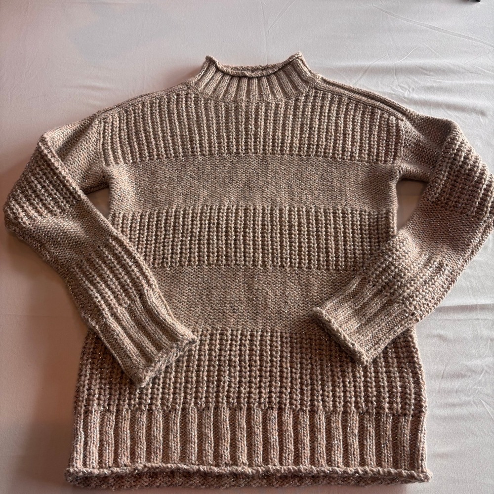 Banana Republic Heritage Collection Silver Shimmer Italian Wool Sweater XS